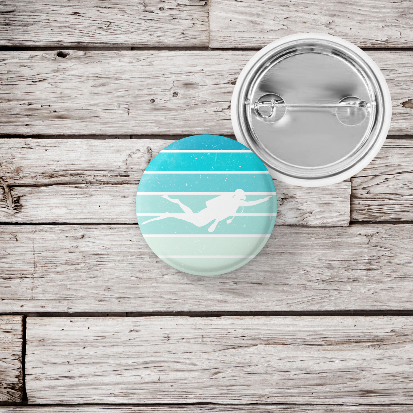 Diving Pin Back Button, Magnet
