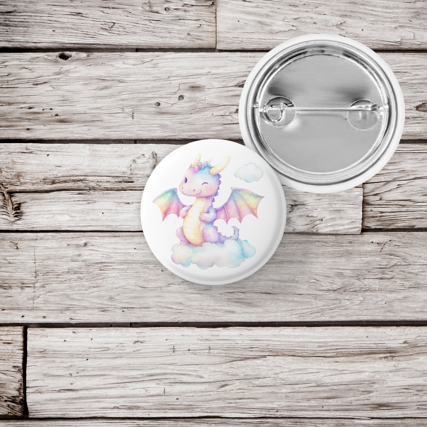 Dragon Pin Back Button, Magnet