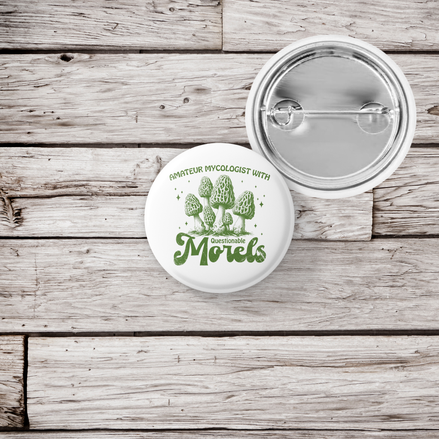 Amateur Mycologist Pin Back Button, Magnet