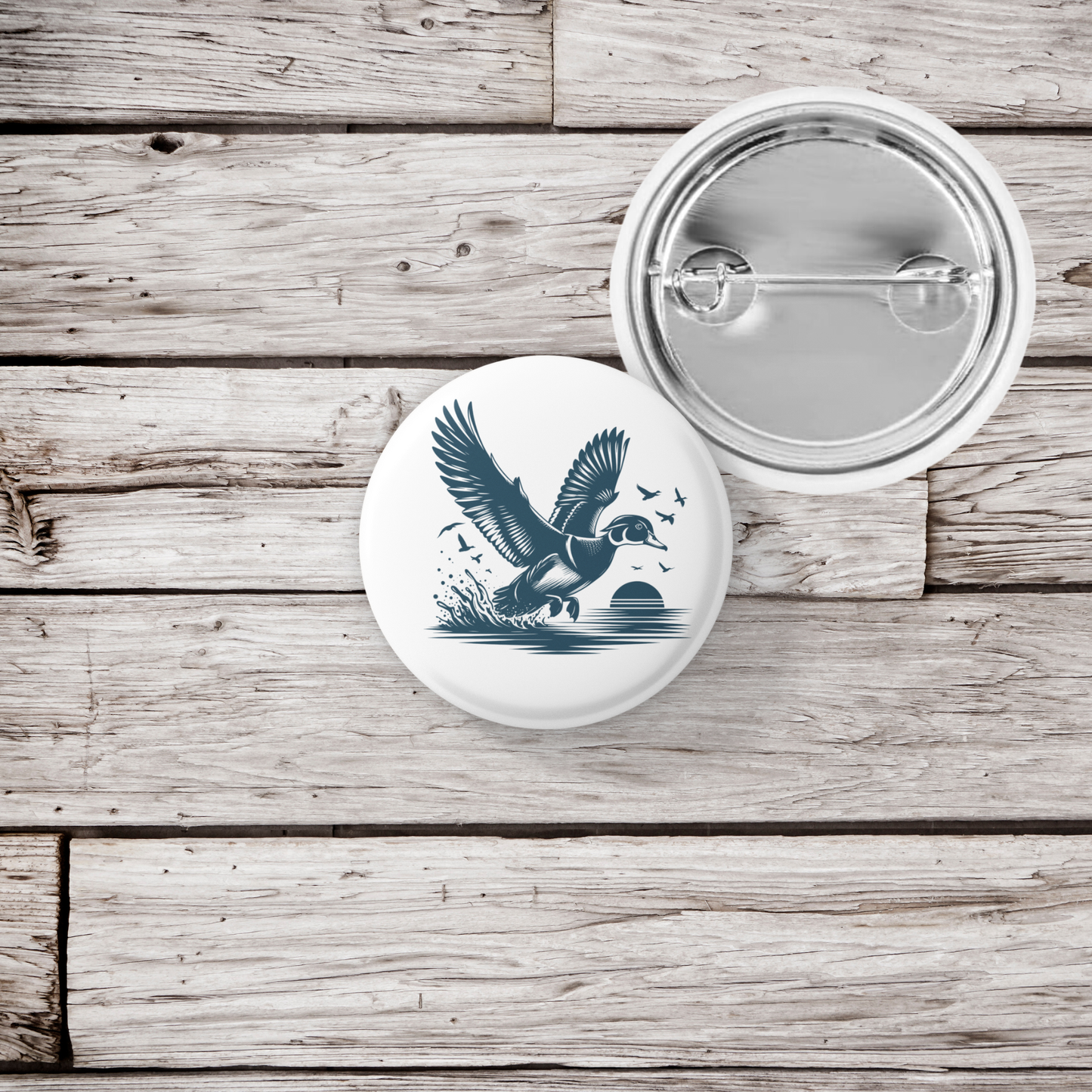 Wood Duck Pin Back Button, Magnet