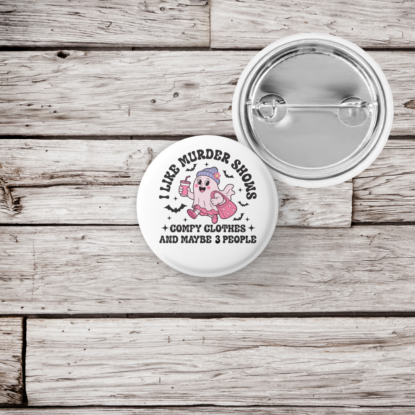 I Like Murder Shows Pin Back Button, Magnet