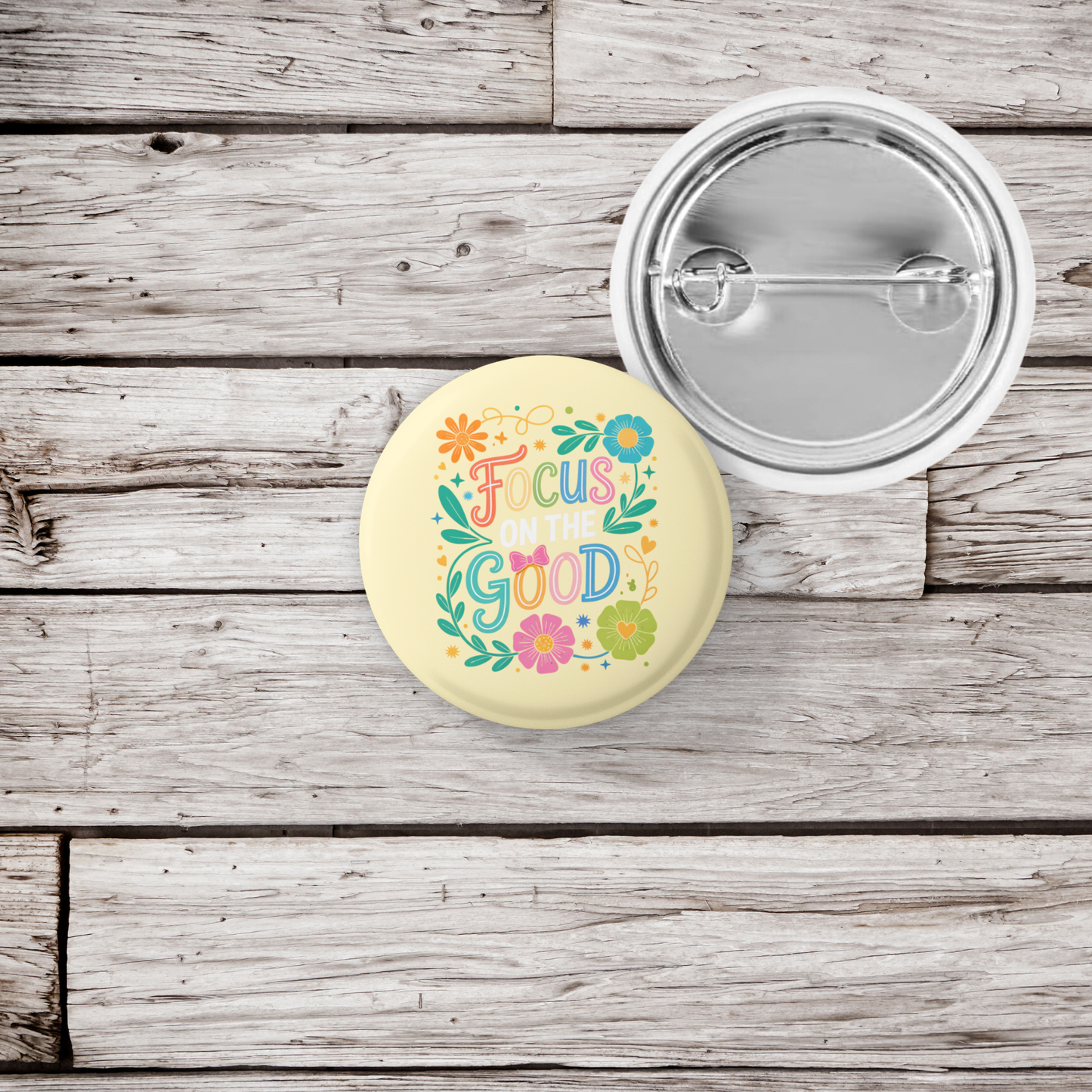 Focus On the Good Pin Back Button, Magnet