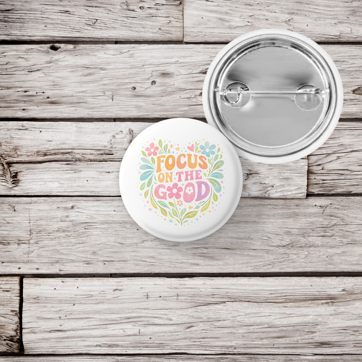 Focus On the Good Pin Back Button, Magnet