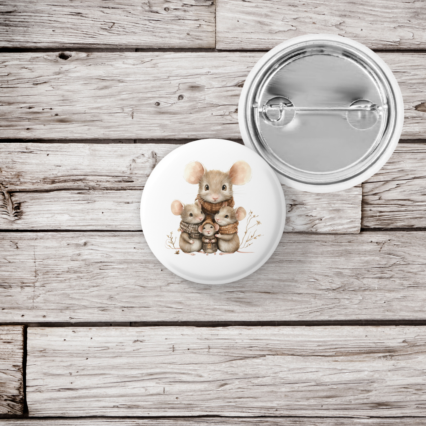 Mice Pin Back Button, Magnet