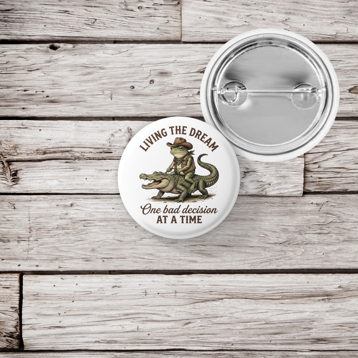 Living The Dream Pin Back Button, Magnet
