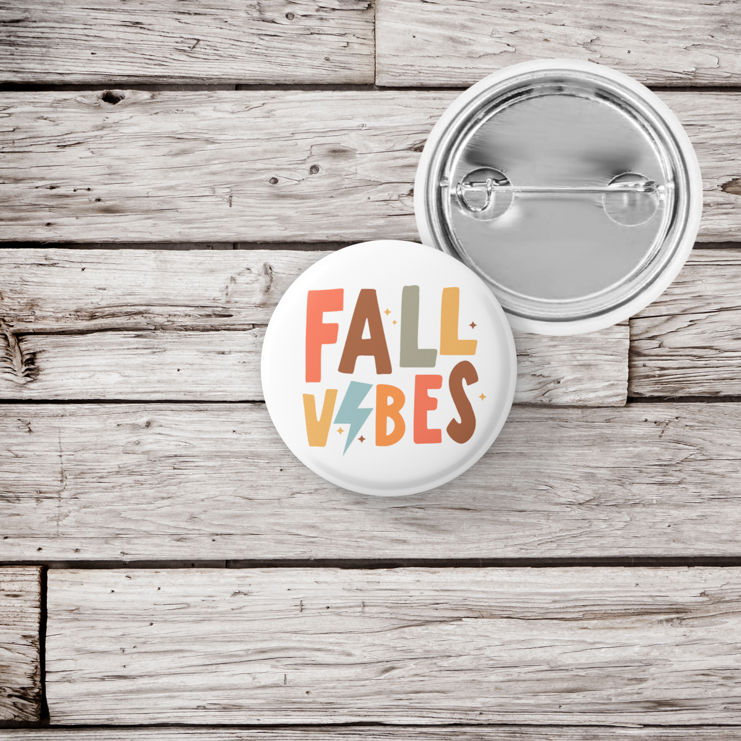 Fall Vibes Pin Back Button, Magnet, Keychain