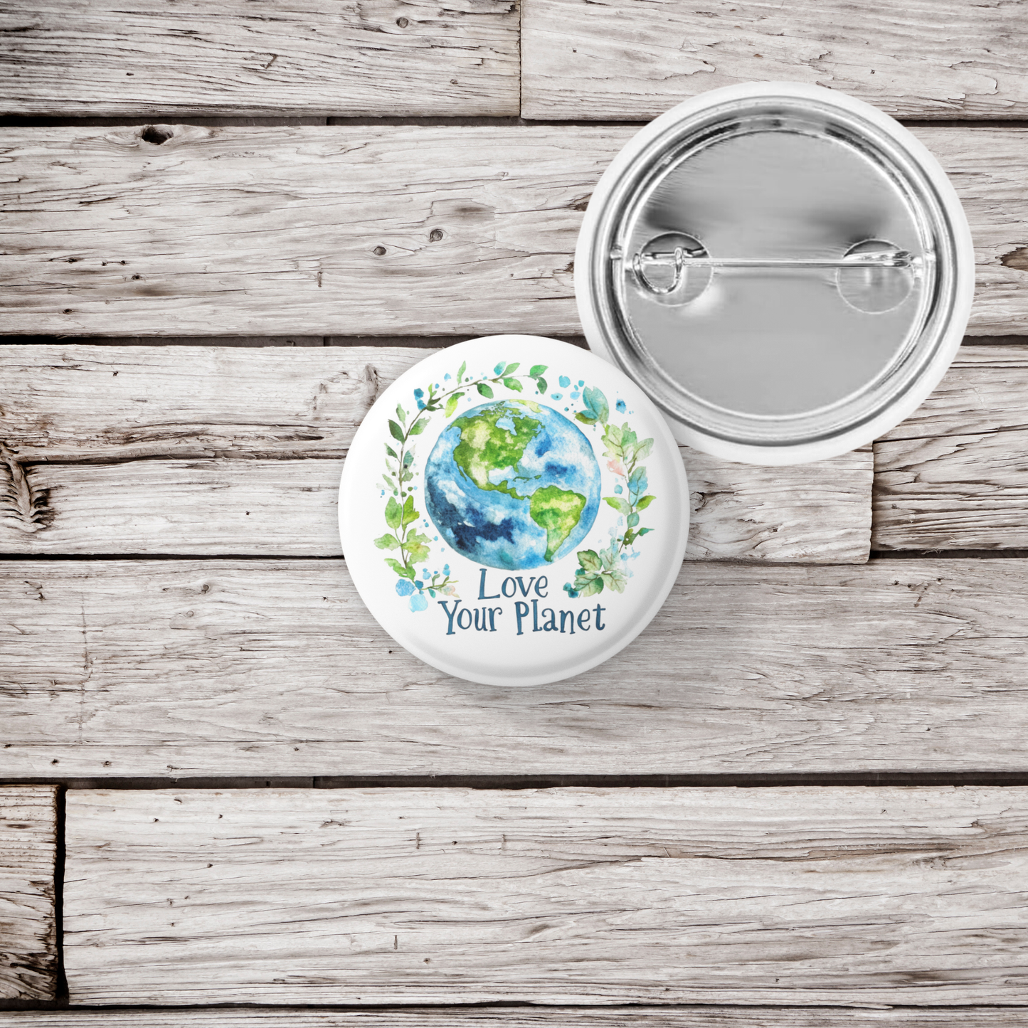 Love Your Planet Pin Back Button, Magnet