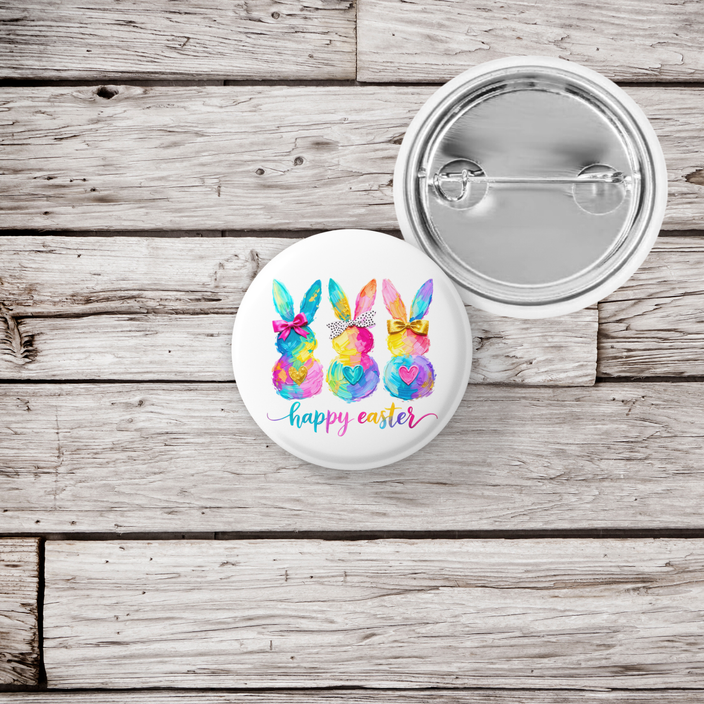 Happy Easter Pin Back Button, Magnet