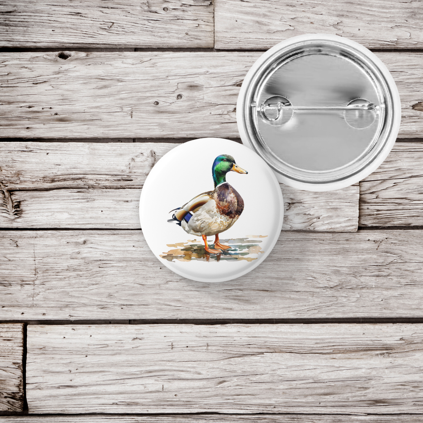 Mallard 3 Pin Back Button, Magnet