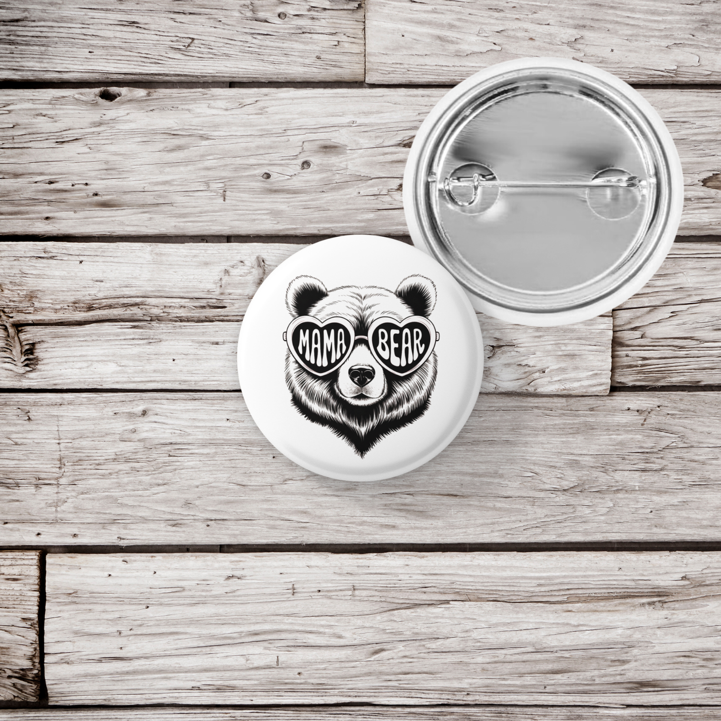 Mama Bear Pin Back Button, Magnet