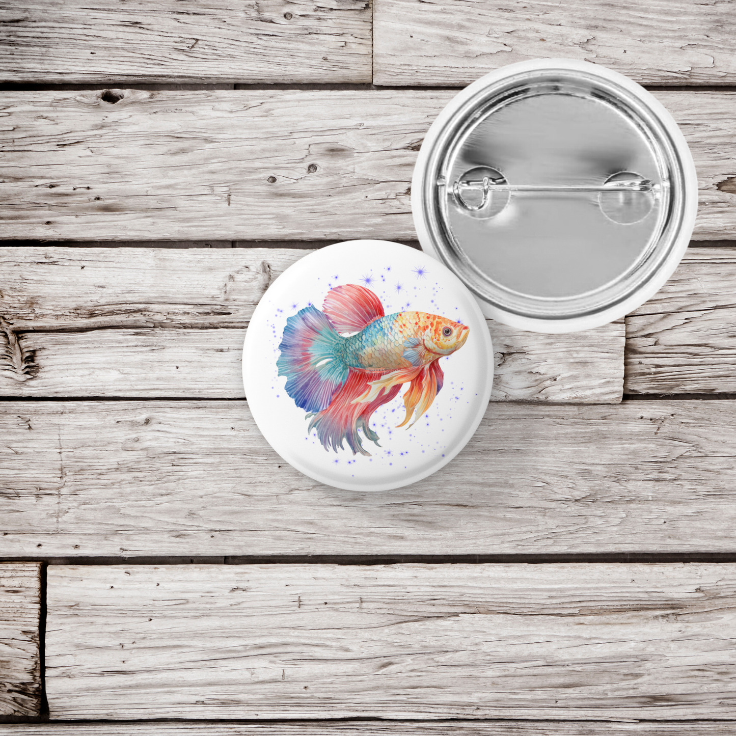 Betta Fish Tropical Fish Pin Back Button, Magnet