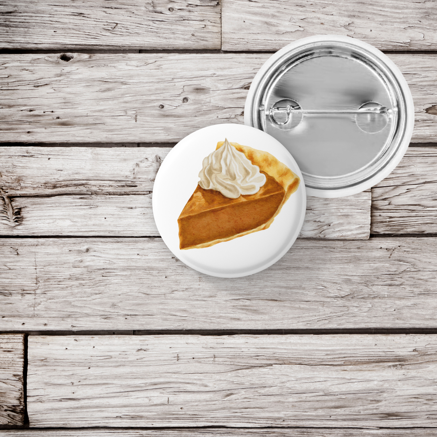 Pumpkin Pie Slice Pin Back Button, Magnet