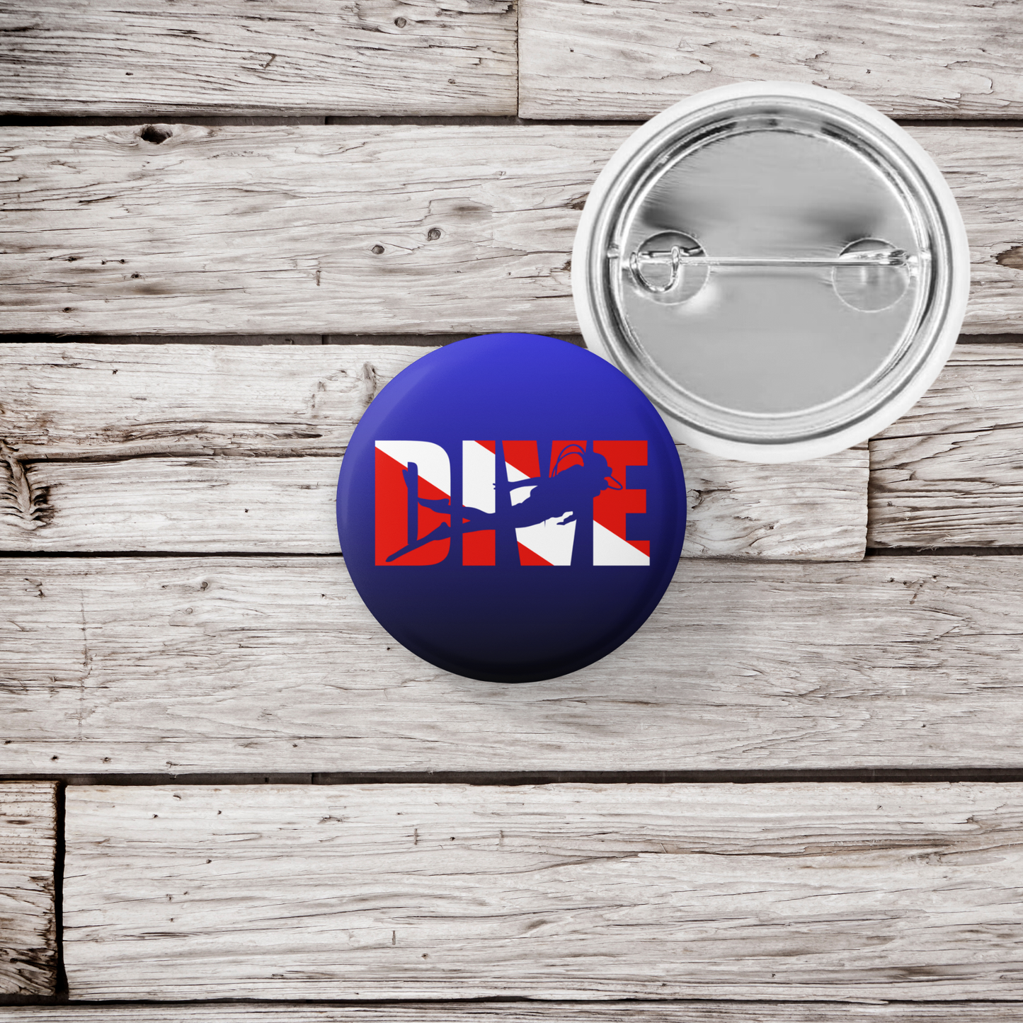 Dive Pin Back Button, Magnet