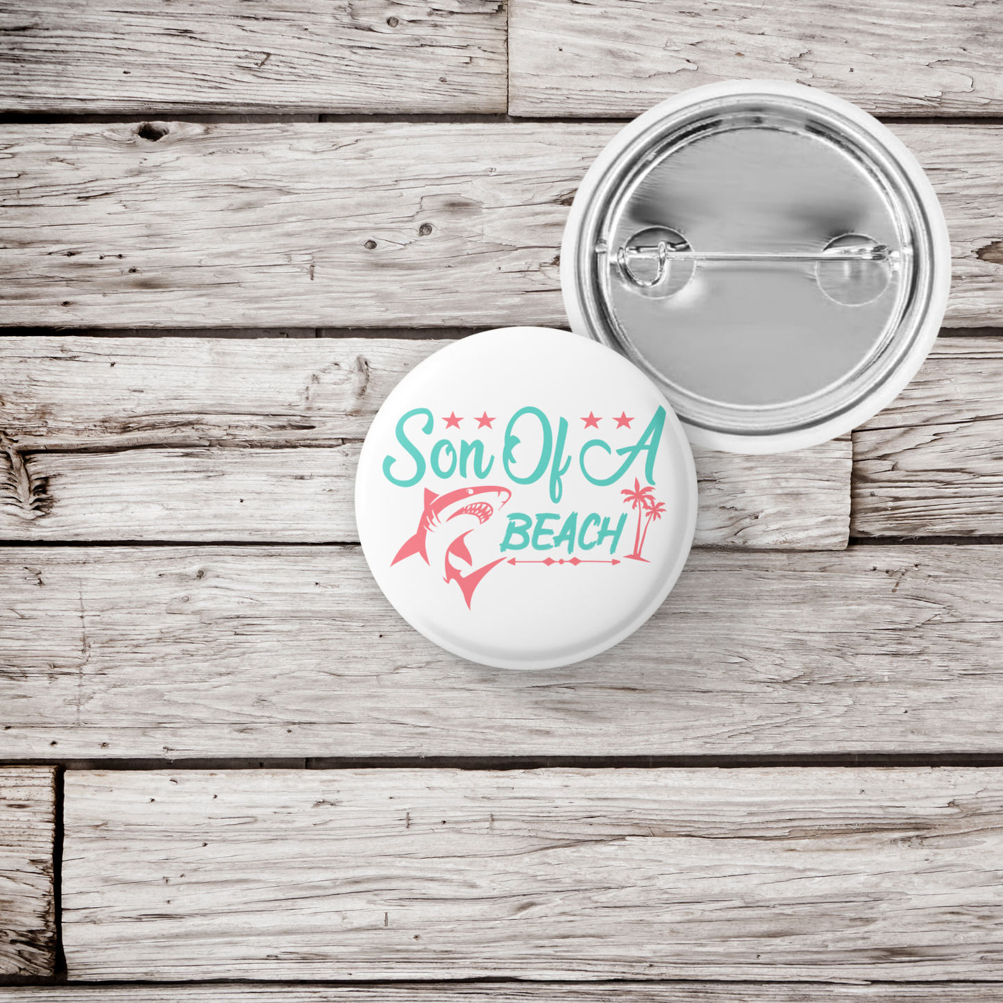 Son Of A Beach Pin Back Button, Magnet, Keychain