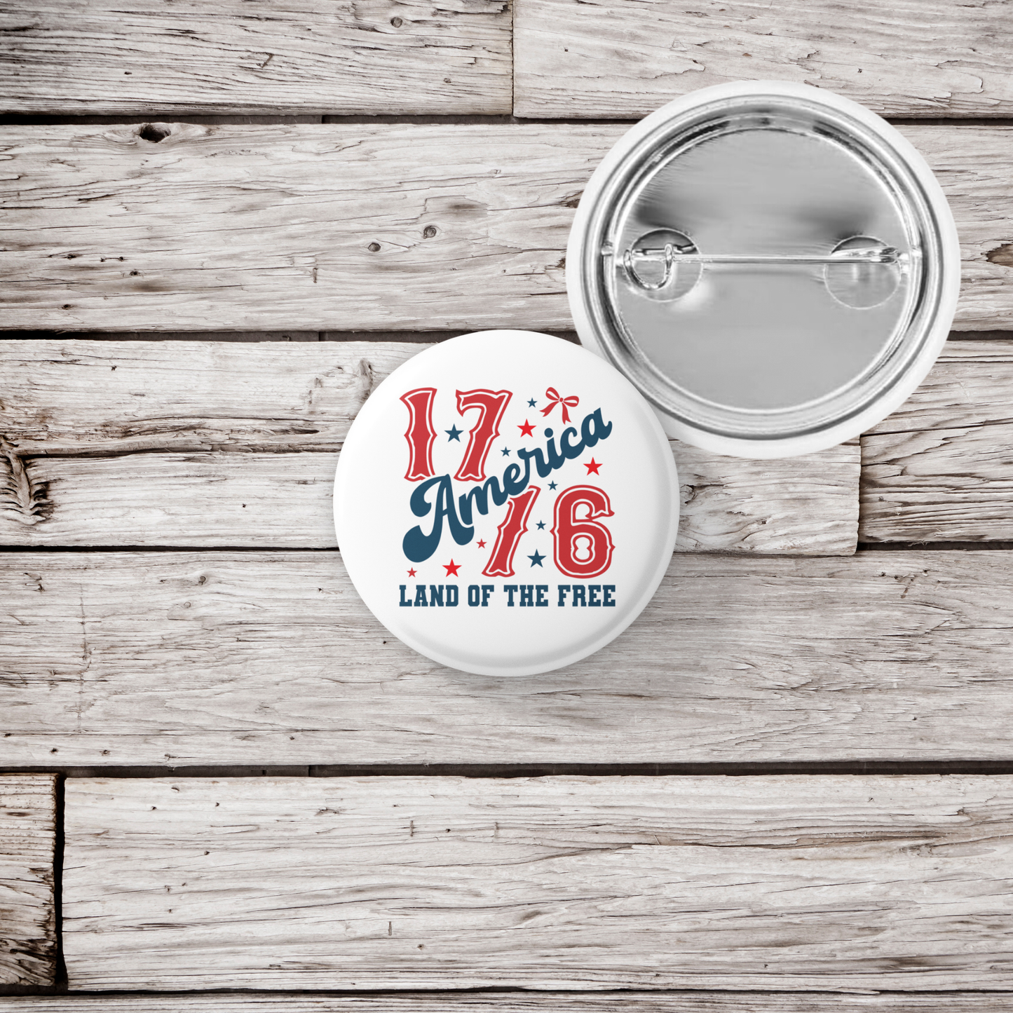 1776 America Land Of The Free Pin Back Button, Magnet