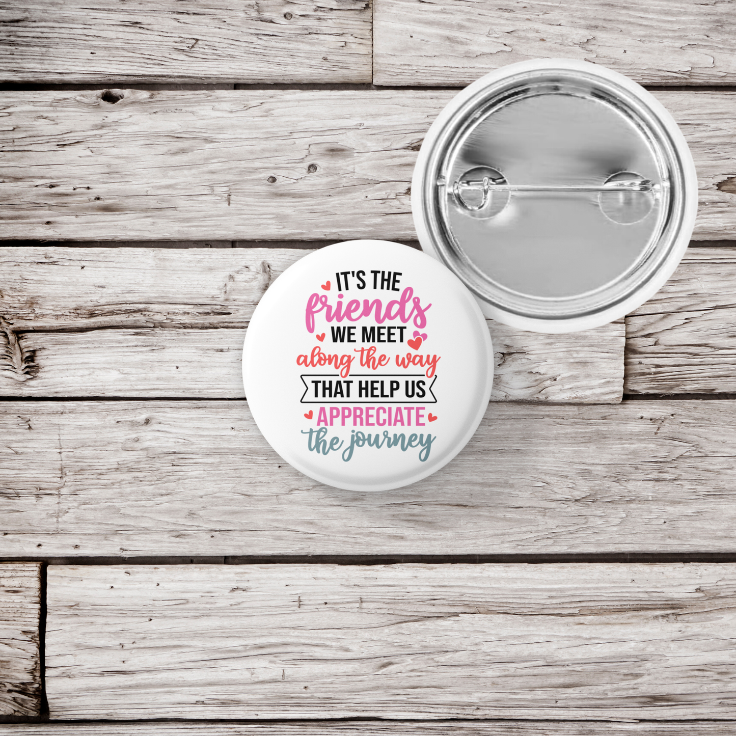 It's The Friends We Meet Pin Back Button, Magnet