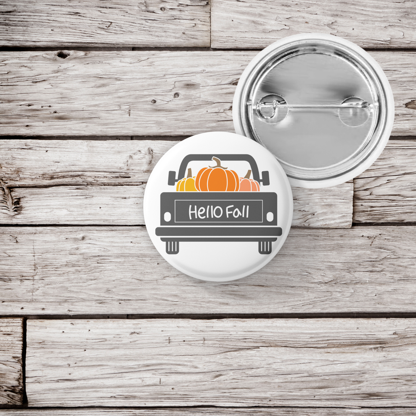 Hello Fall Pin Back Button, Magnet, Keychain