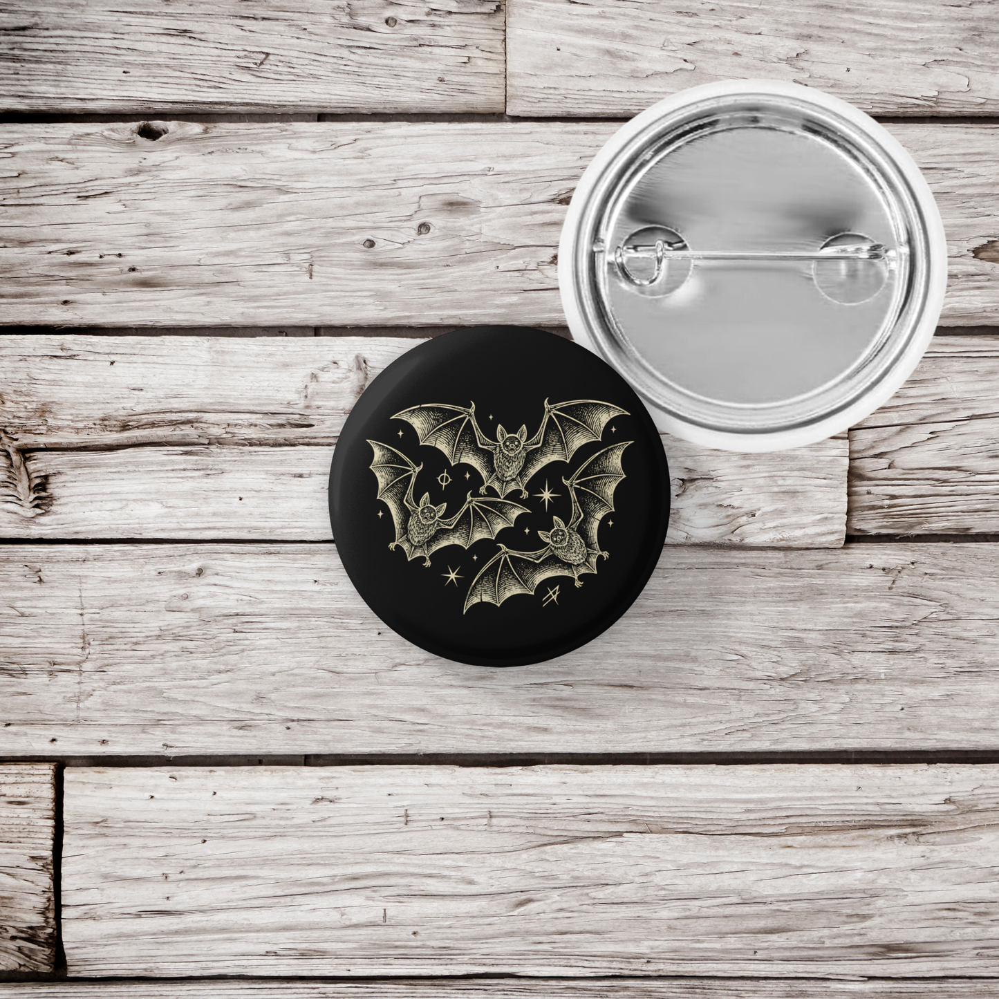 Bats Pin Back Button, Magnet