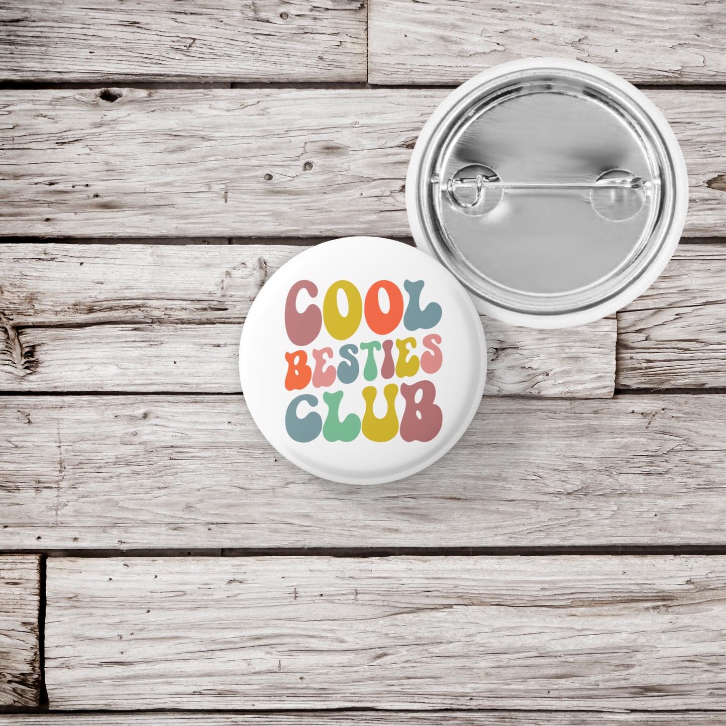 Cool Bestie Crew Pin Back Button, Magnet