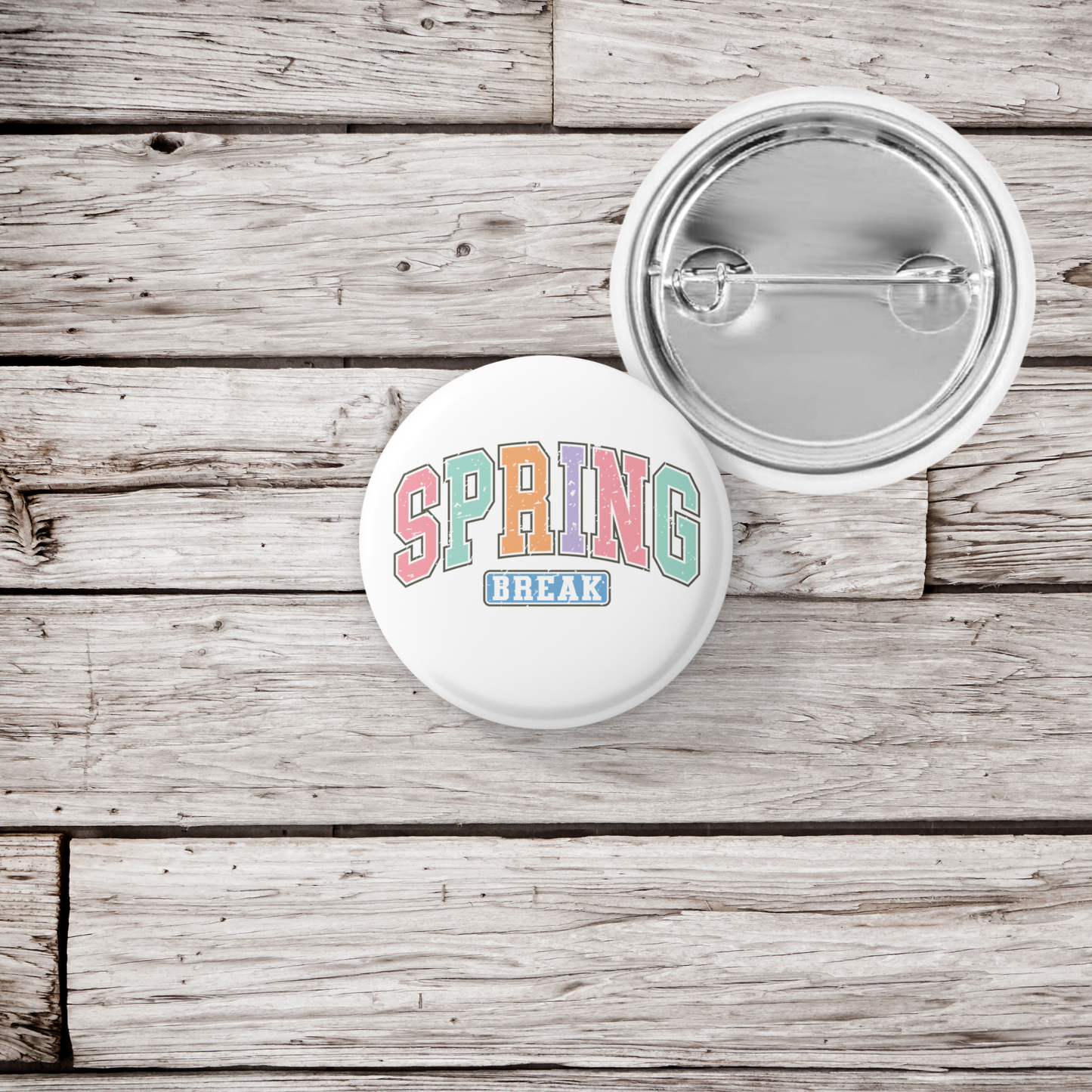 Spring Break Pin Back Button, Magnet