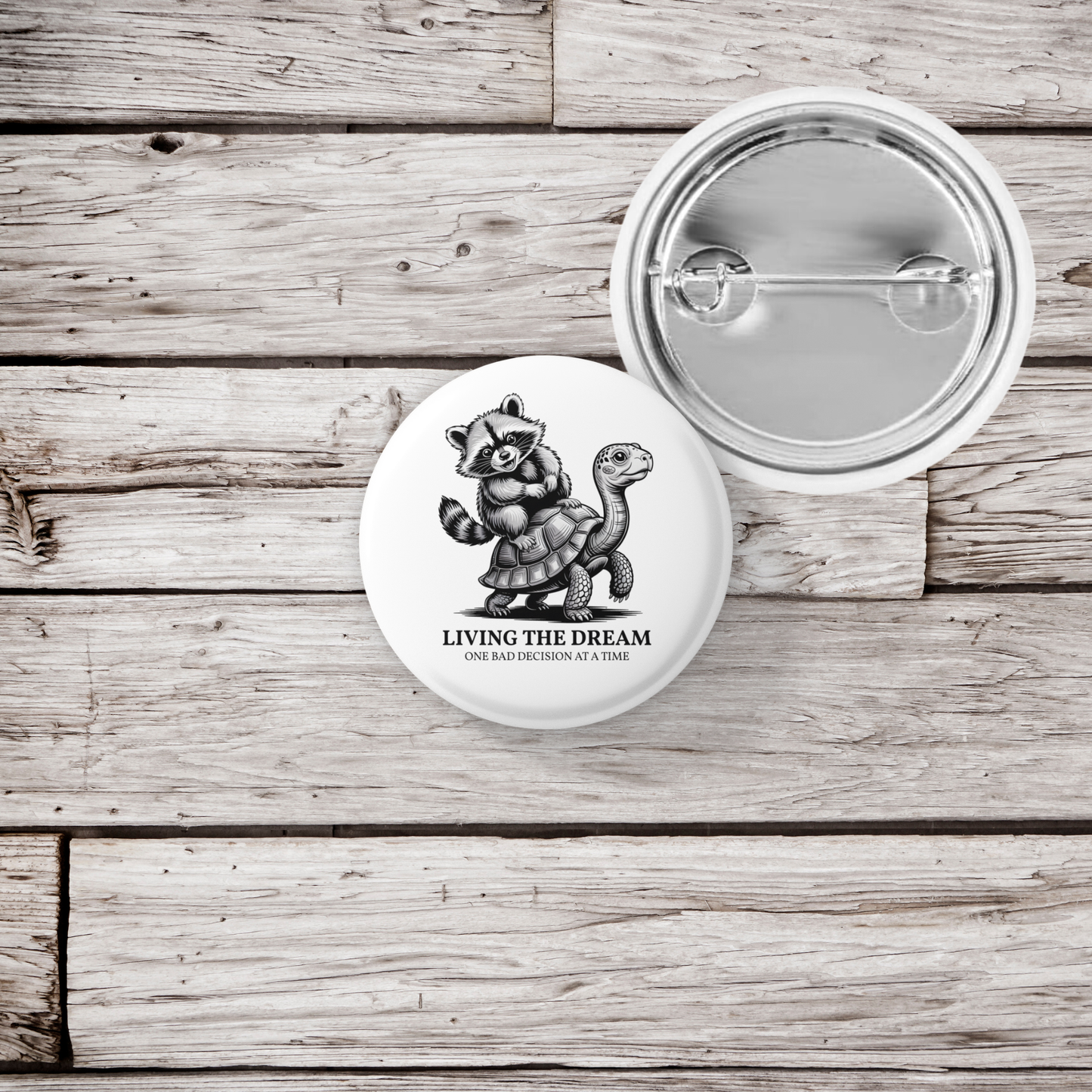 Living The Dream Pin Back Button, Magnet