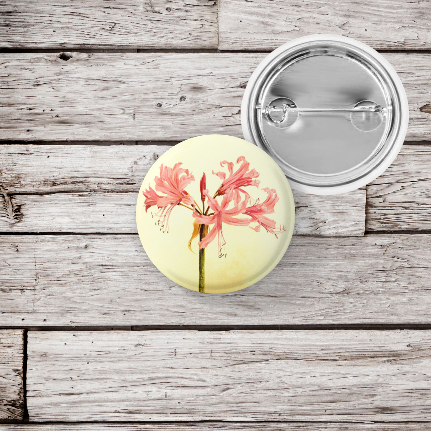 Flower Pin Back Button, Magnet, Keychain