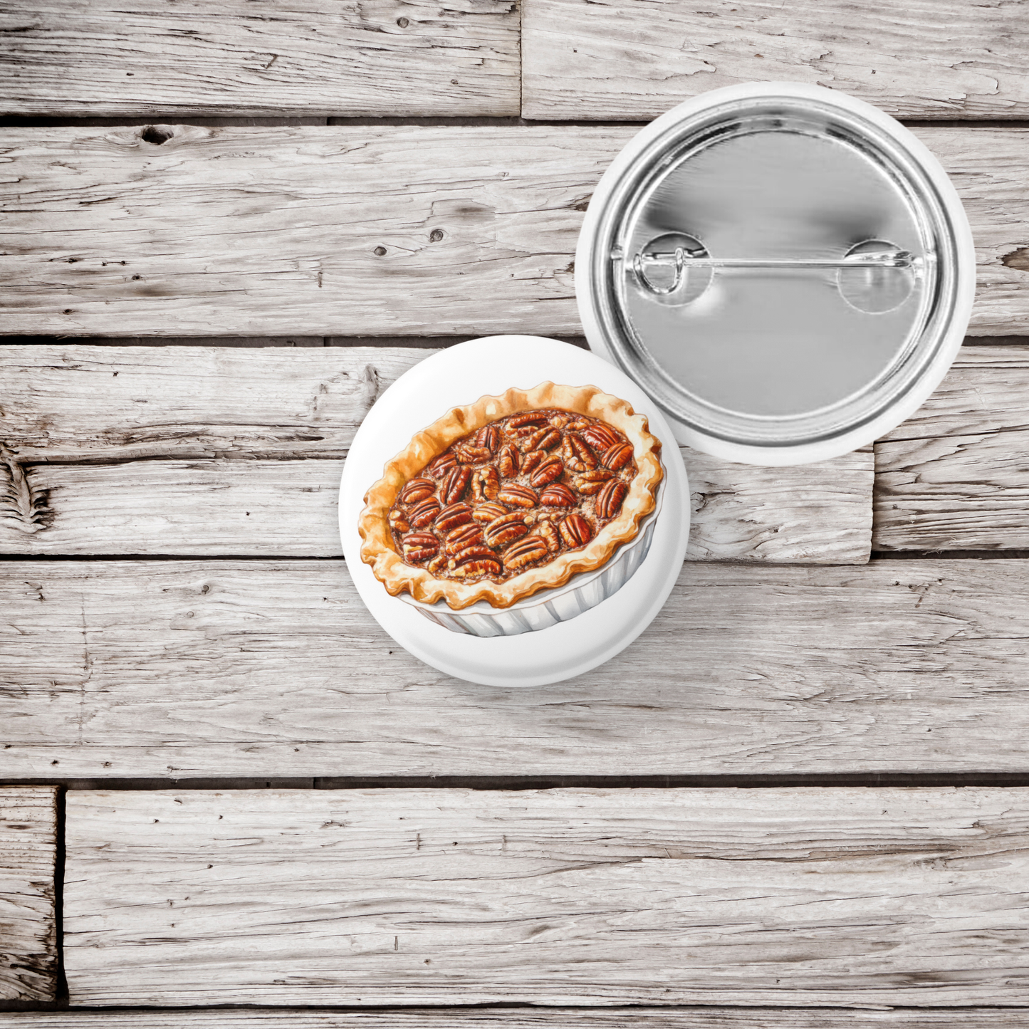 Pecan Pie Pin Back Button, Magnet