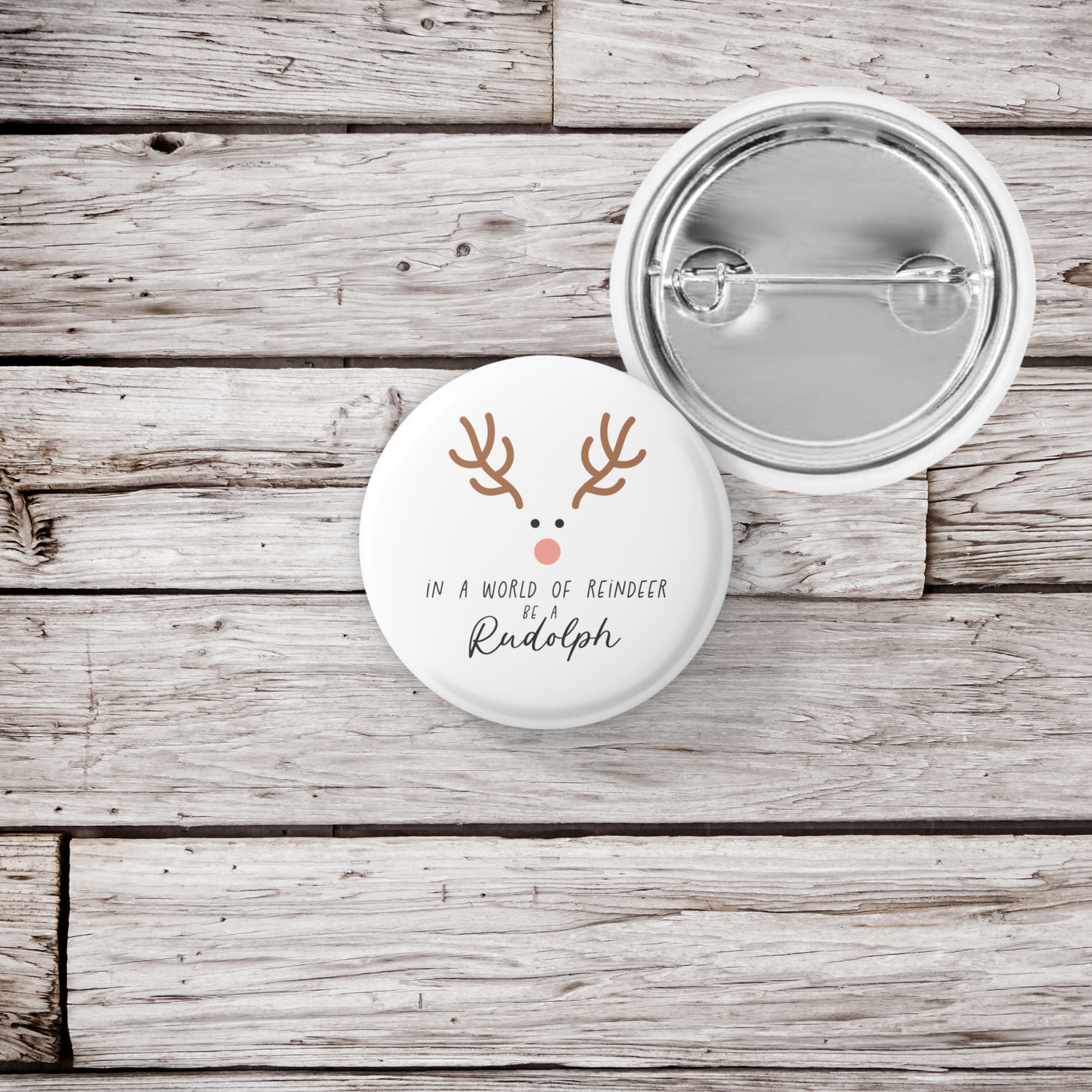 In A World Full Of Reindeer Pin Back Button, Magnet