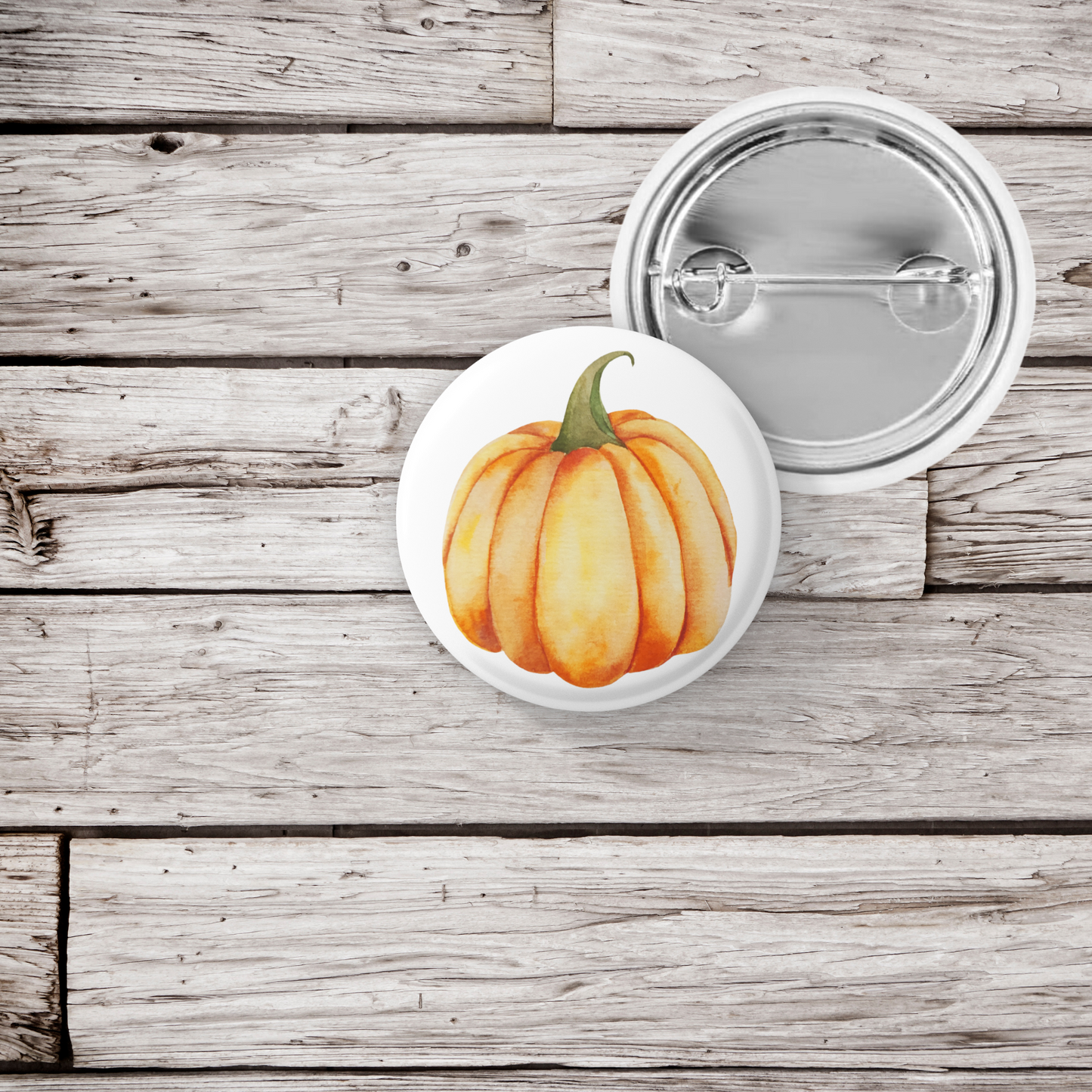 Pumpkin Pin Back Button, Magnet