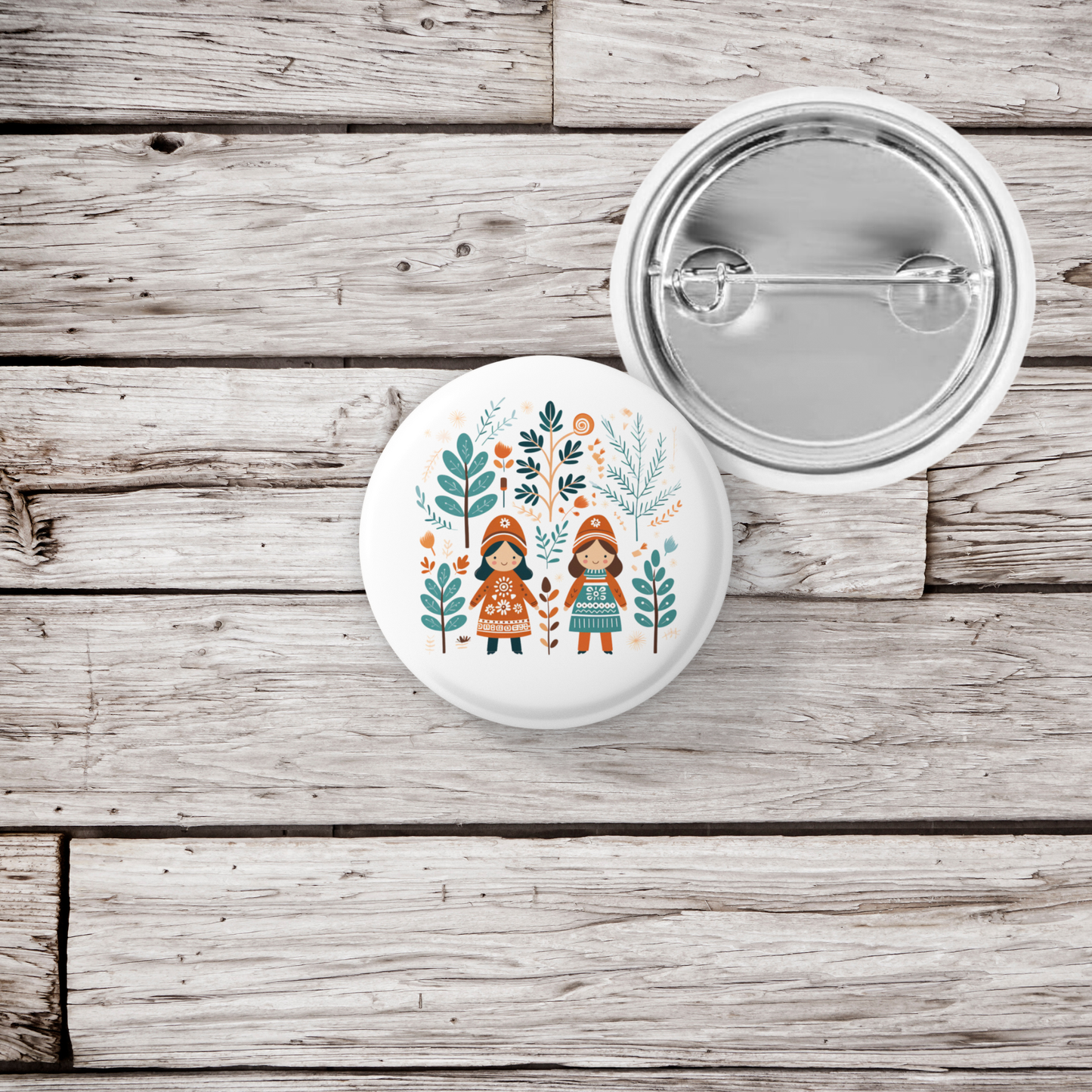 Nordic Pin Back Button, Magnet