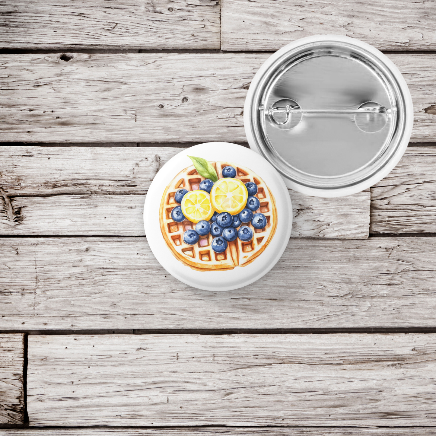 Blueberry Lemon Pin Back Button, Magnet