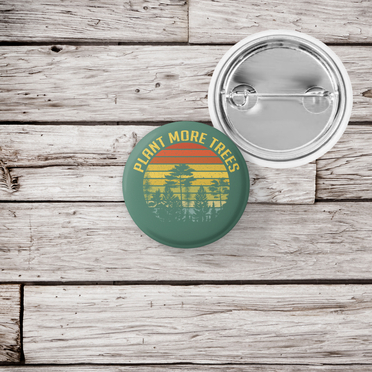 Plant More Trees Pin Back Button, Magnet