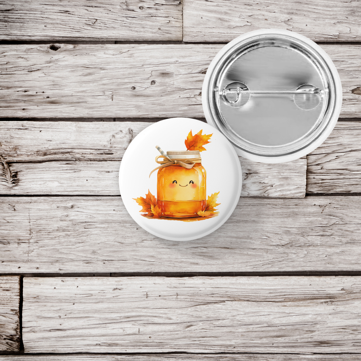 Maple Syrup Pin Back Button, Magnet
