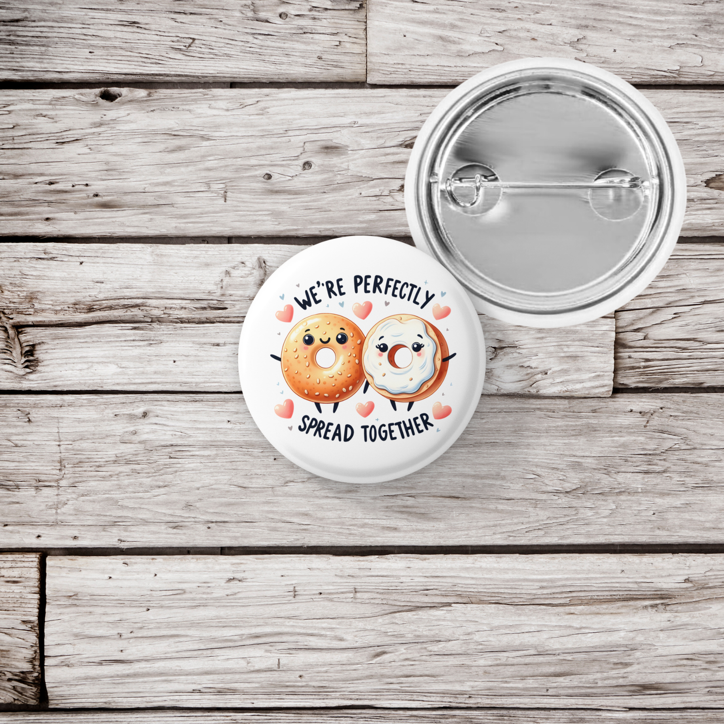 Were Perfectly Spread Together Pin Back Button, Magnet