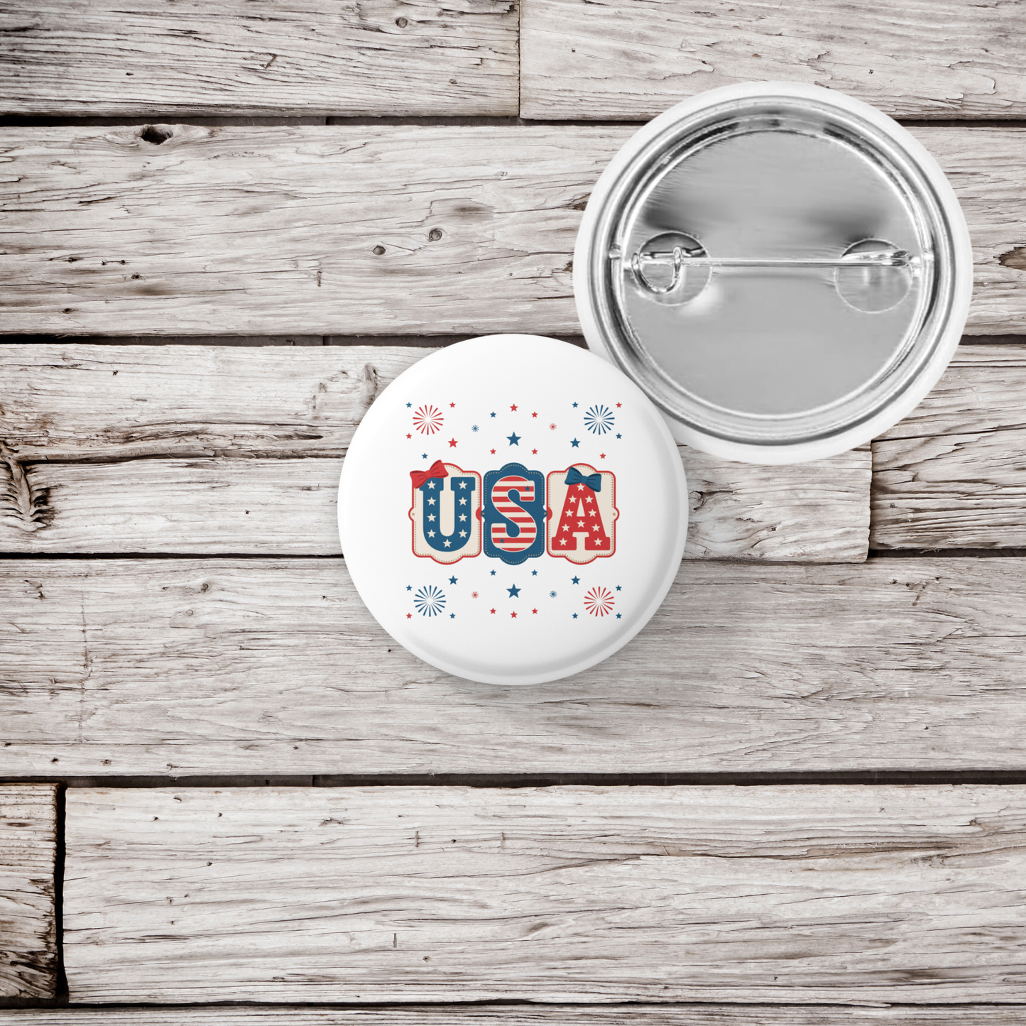 USA Pin Back Button, Magnet