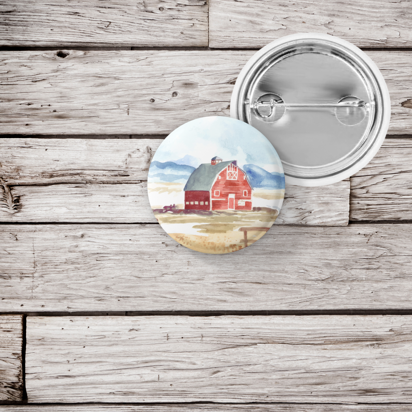 Barn Pin Back Button, Magnet, Keychain