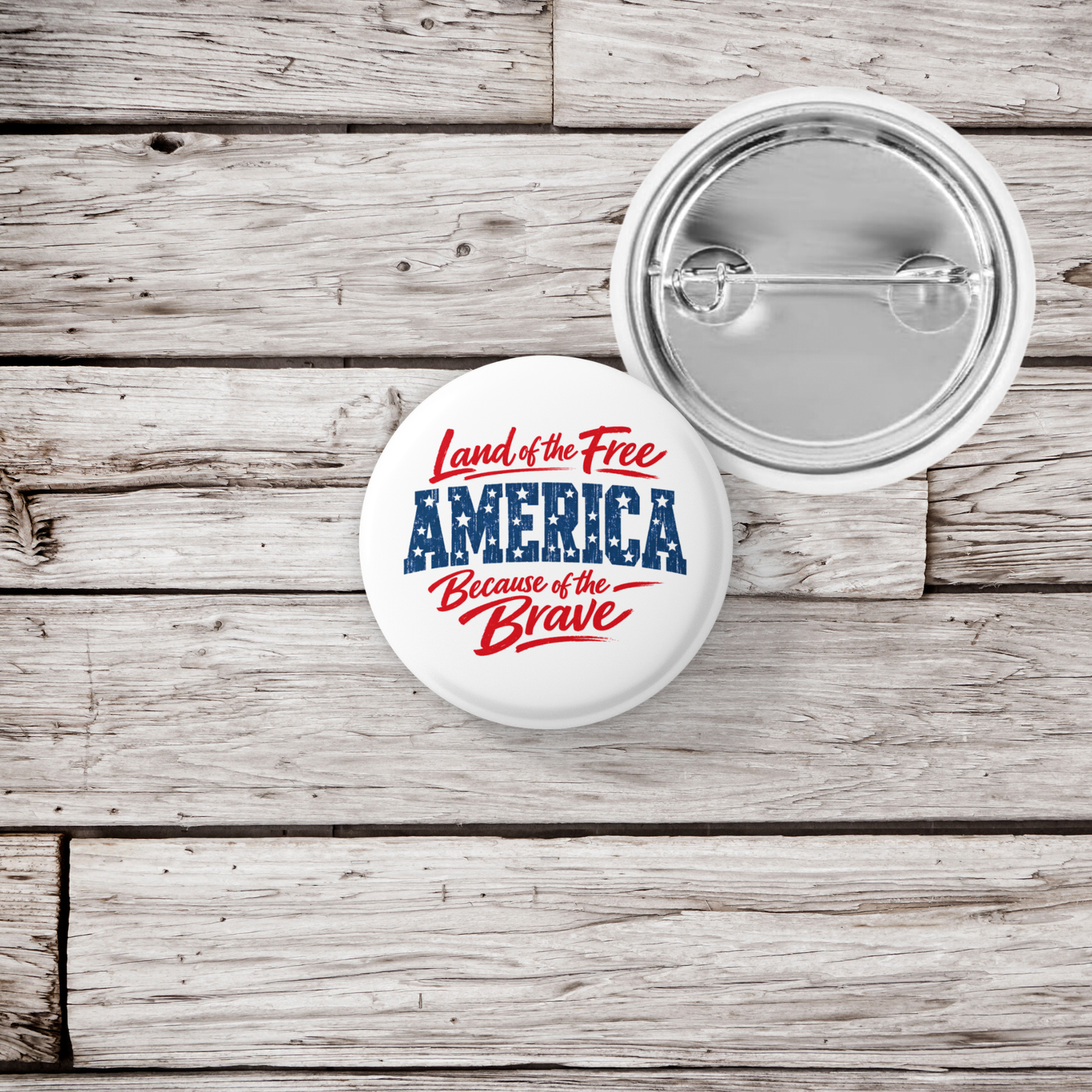 Land Of The Free Pin Back Button, Magnet