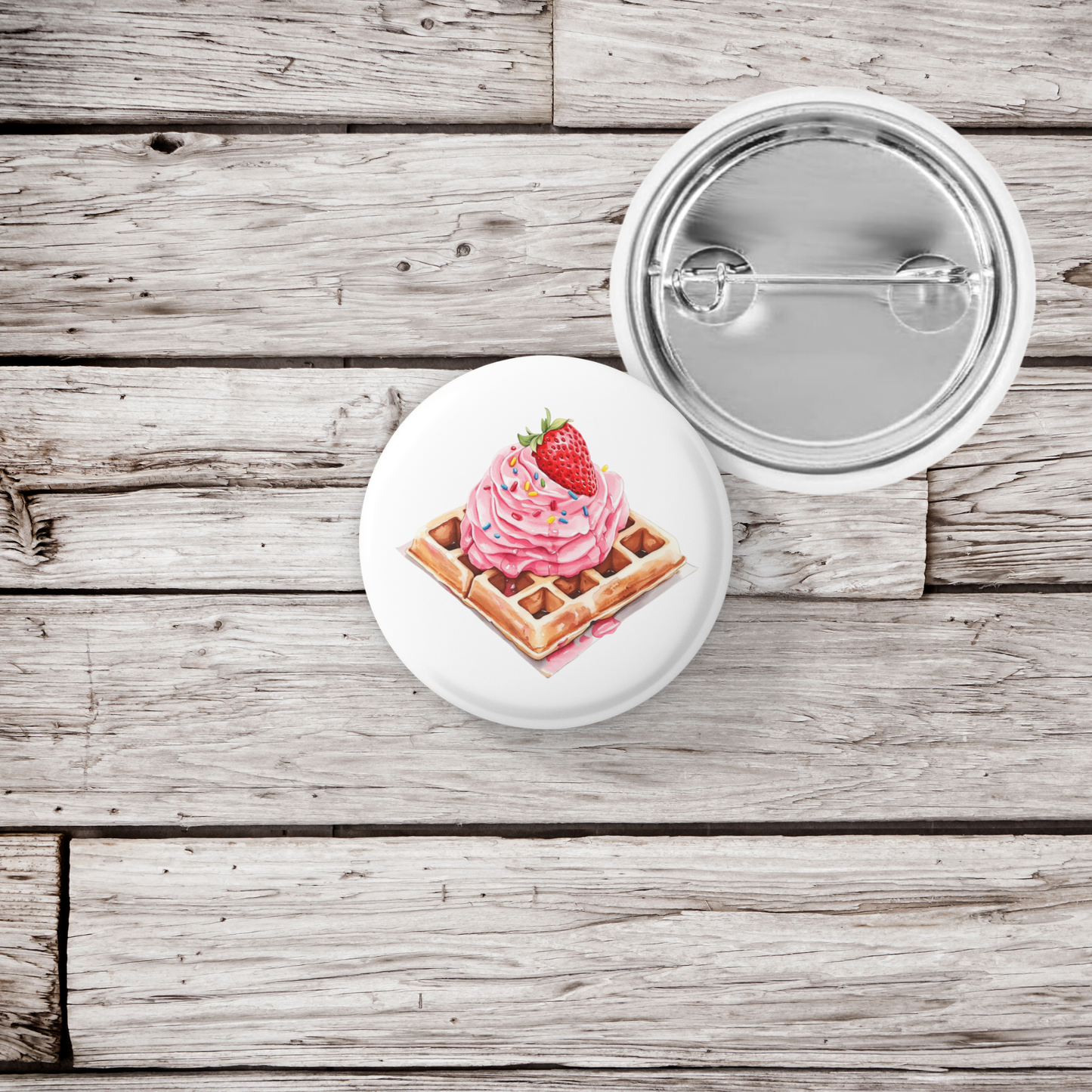 Strawberry Pin Back Button, Magnet