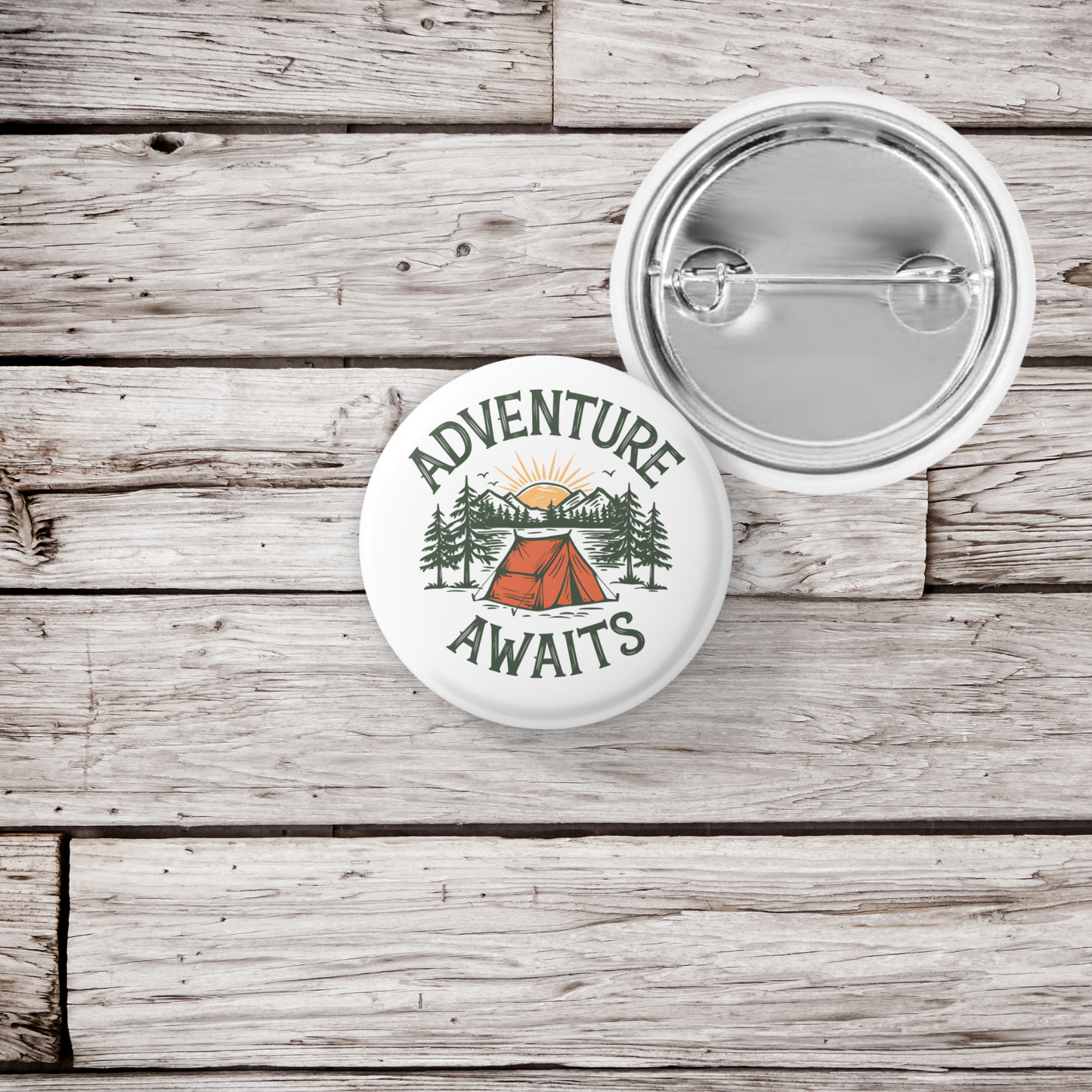 Adventure Awaits Pin Back Button, Magnet
