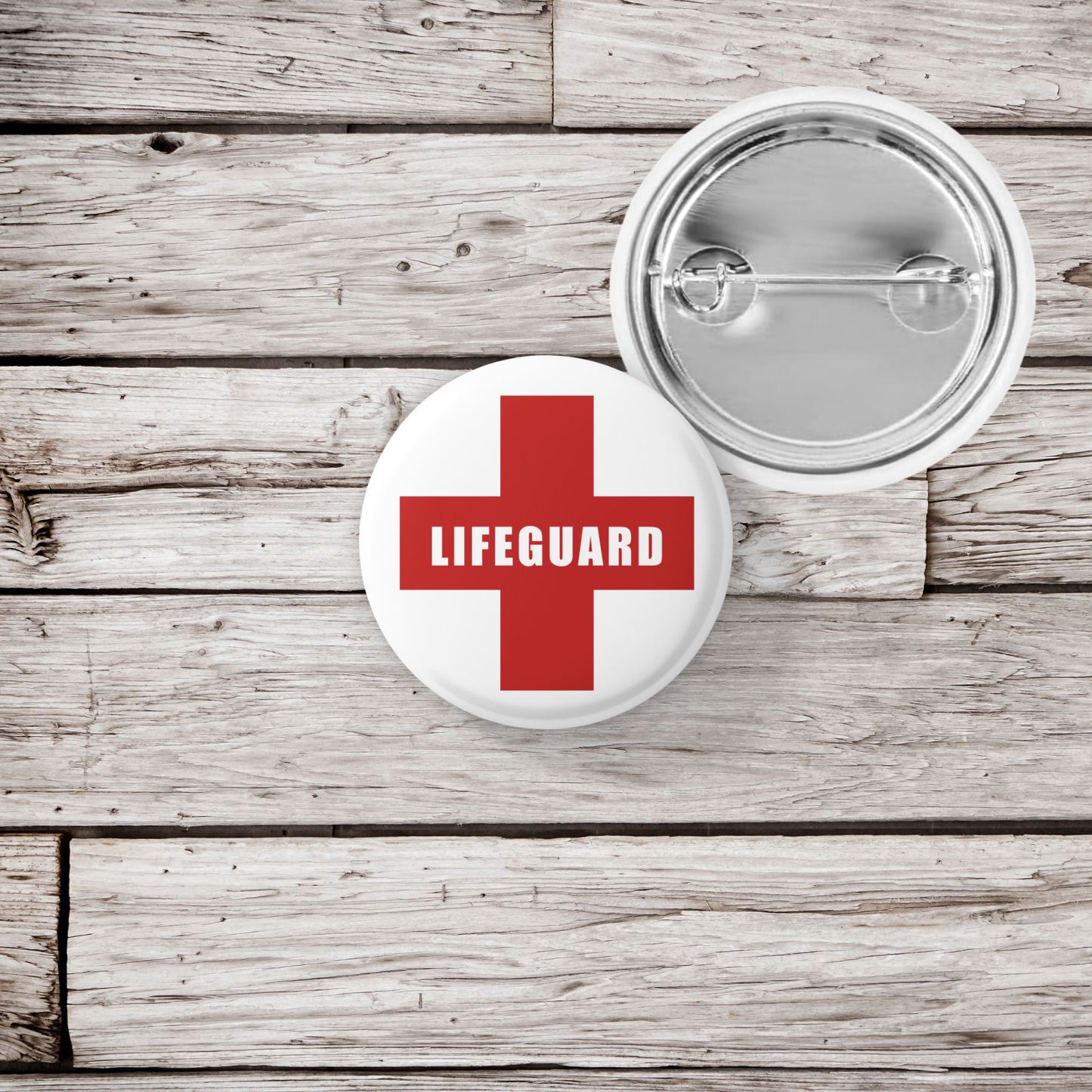 Lifeguard Pin Back Button, Magnet
