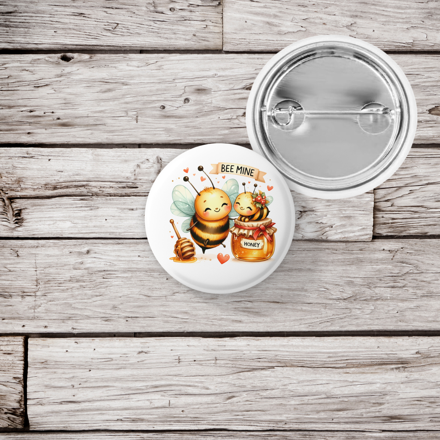 Bee Mine Pin Back Button, Magnet