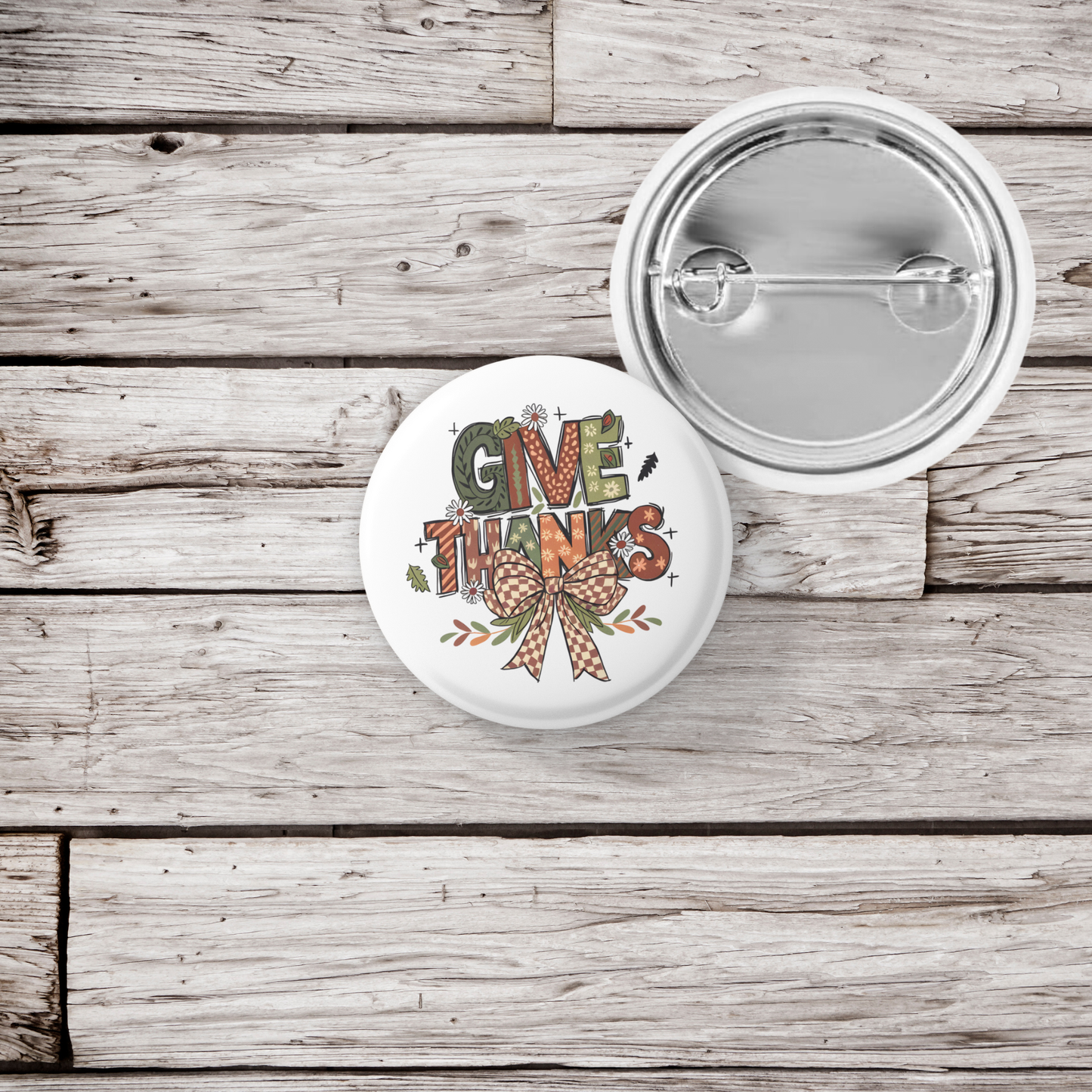 Give Thanks Pin Back Button, Magnet