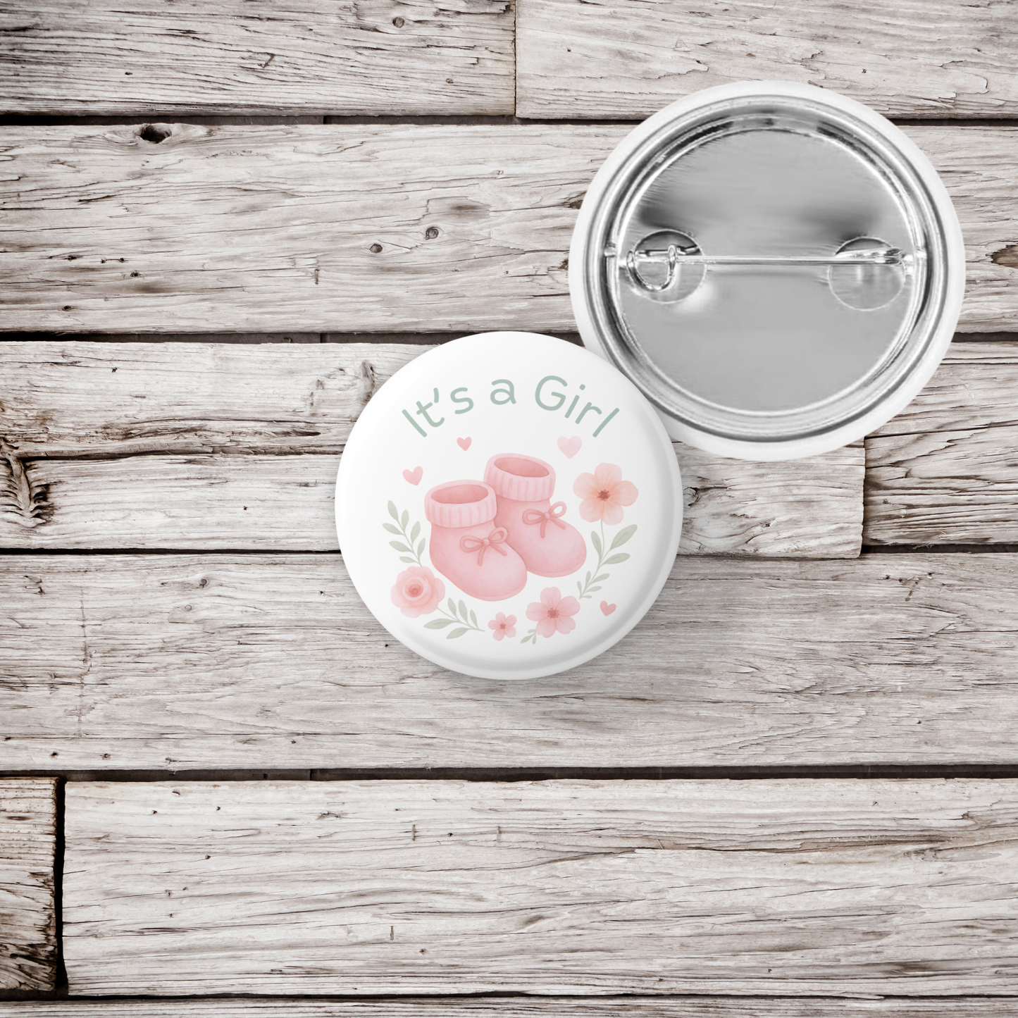 It's A Girl Pin Back Button, Magnet