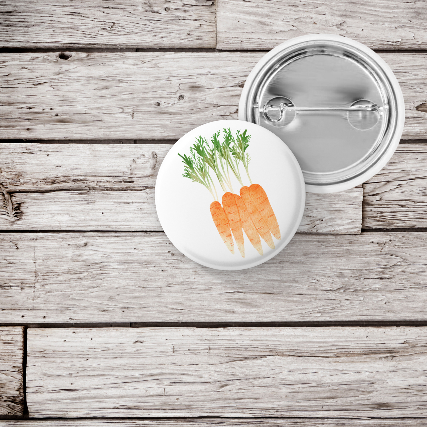 Carrots Pin Back Button, Magnet, Keychain