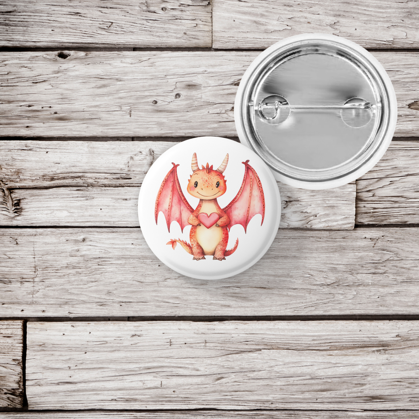 Dragon Pin Back Button, Magnet