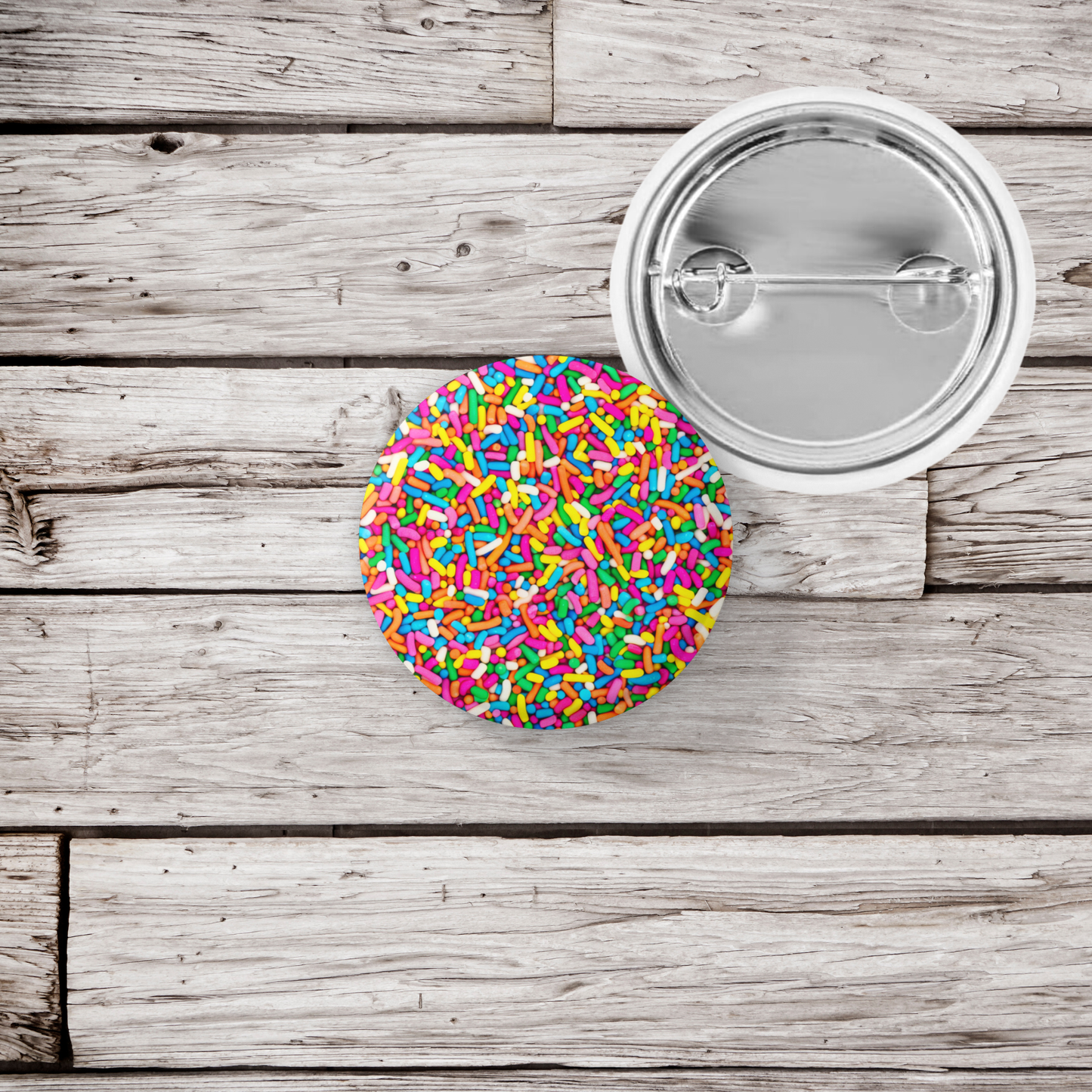 Sprinkles Pin Back Button, Magnet