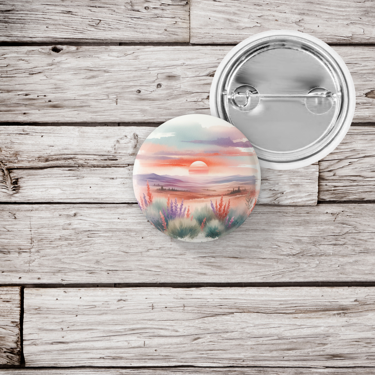 Southwest Desert Pin Pin Back Button, Magnet, Keychain