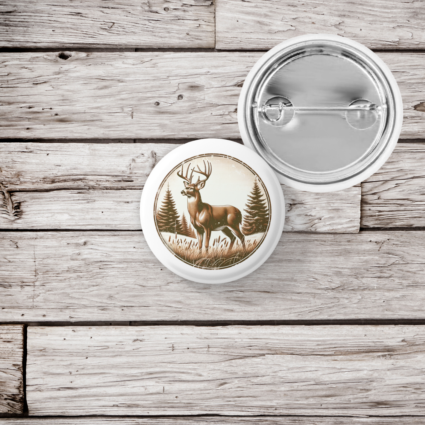 Deer Pin Back Button, Magnet