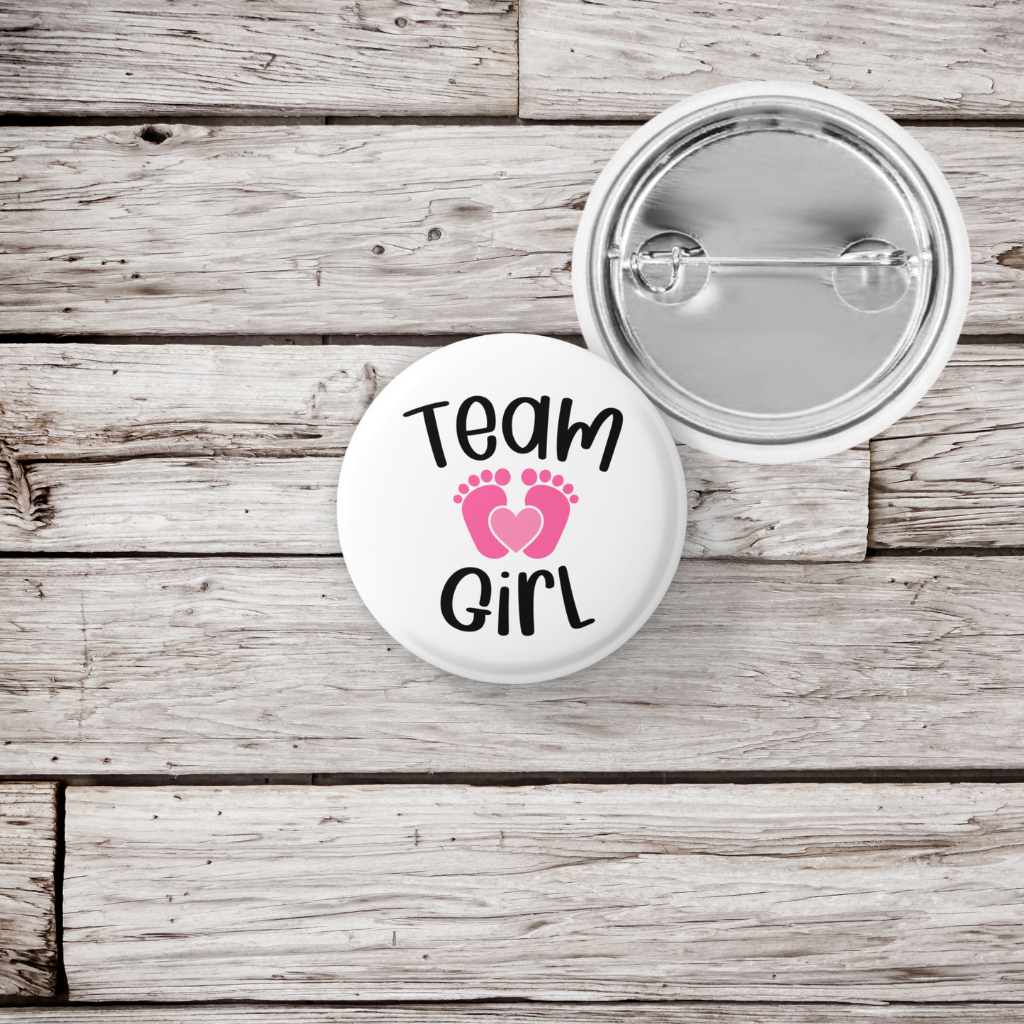 Team Girl Pin Back Button, Magnet