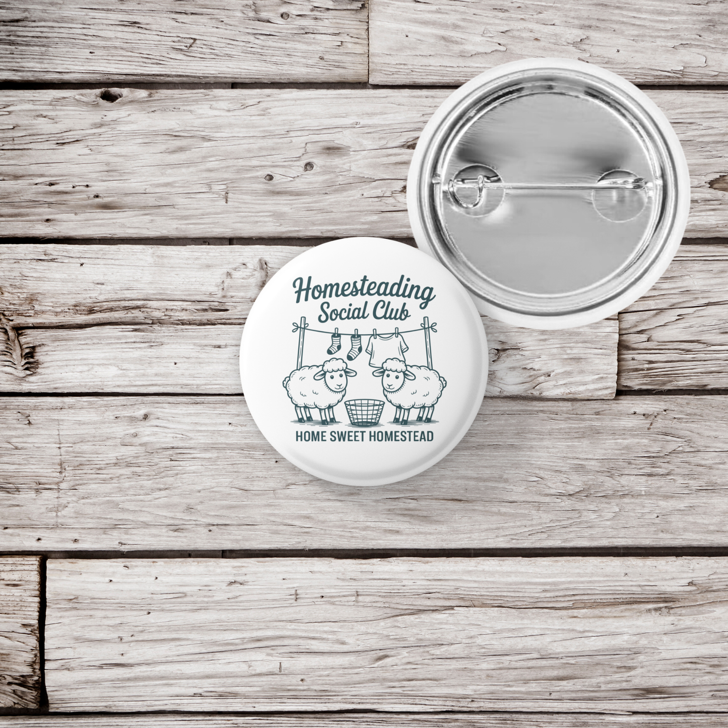 Homesteading Social Club Pin Back Button, Magnet